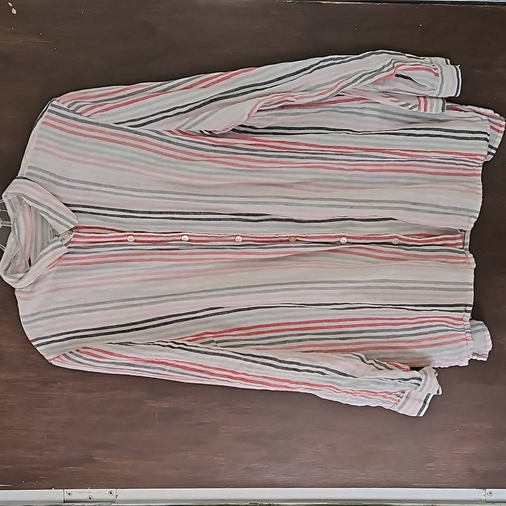 J. JIll linen button down blouse